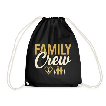 Family Crew Family Saying Parents Children - Drawstring Bag - black - Front