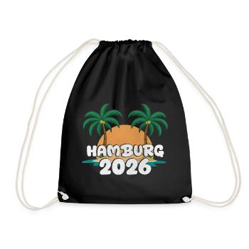 Hamburg 2026 - Drawstring Bag - black - Front