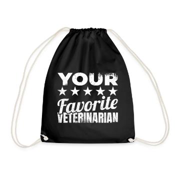 Veterinary saying - Drawstring Bag - black - Front