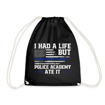  Police School Survivor Graduation Police Academy - Drawstring Bag - black - Front