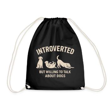 Un introverti des chiens parle de la chemise des chiens - Sac de sport léger - noir - Devant
