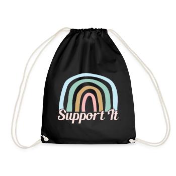 Citation d’assistant social : Soutien au travail social - Sac de sport léger - noir - Devant