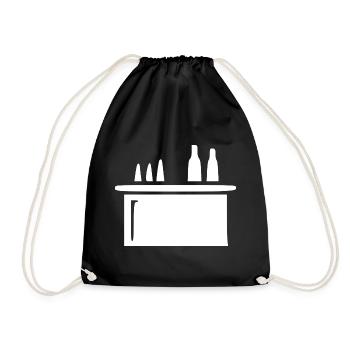 Bar Cocktailbar Gastronomie Geschenk Barkeeper  - Turnbeutel - Schwarz - Vorne