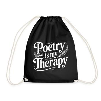 Poetry Is My Therapy - Drawstring Bag - black - Front