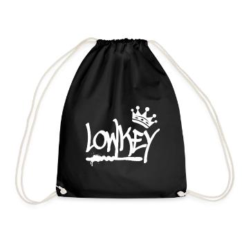 Discret Graffiti Tag Krone Hip Hop (blanc) - Sac de sport léger - noir - Devant