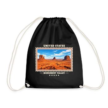 Vereinigte Staaten Monument Valley Vintage Reisema - Turnbeutel - Schwarz - Vorne