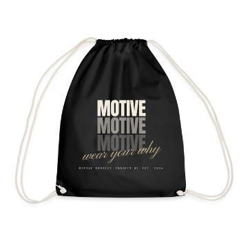 Motivate-Stack - Turnbeutel - Schwarz - Vorne