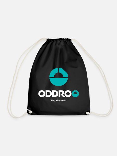 ODDROO – Logo Weiss und Türkis - Turnbeutel - Schwarz