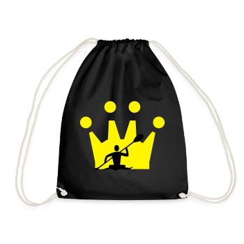 Canoe Crown - Drawstring Bag - black - Front