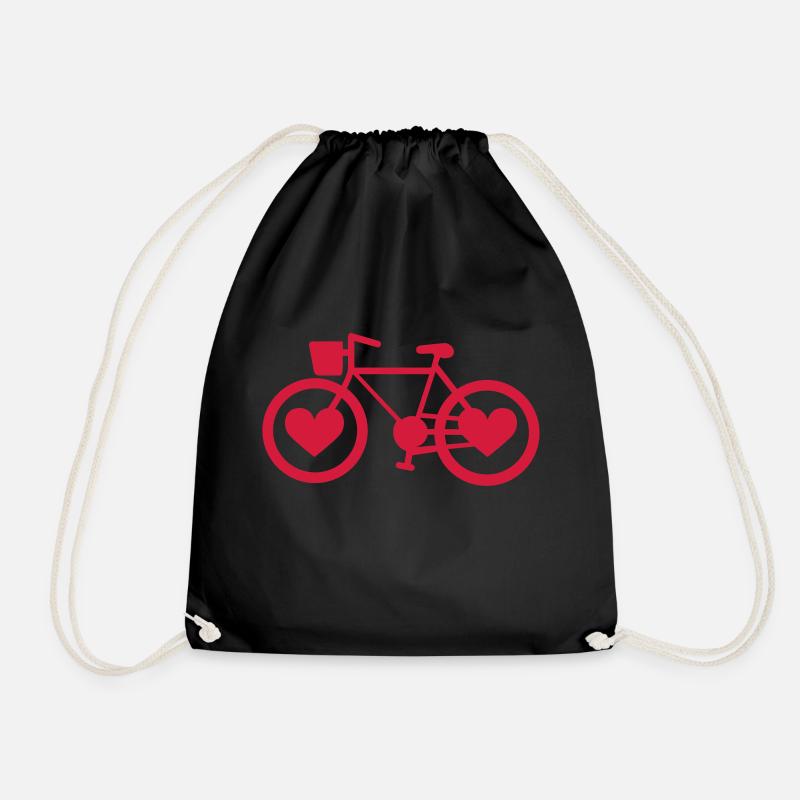 Bike Heart - Turnbeutel - Schwarz