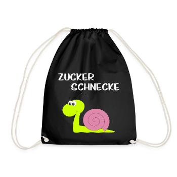 Zucker Schnecke - Turnbeutel - Schwarz - Vorne