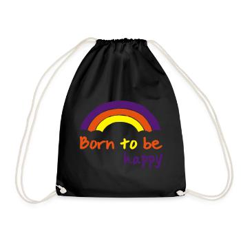 Né pour être heureux - Sac de sport léger - noir - Devant