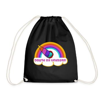 Death by unicorn - Drawstring Bag - black - Front