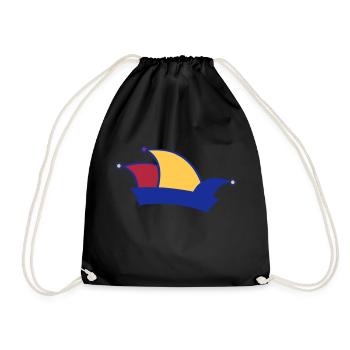 Carnival fools cap - Drawstring Bag - black - Front