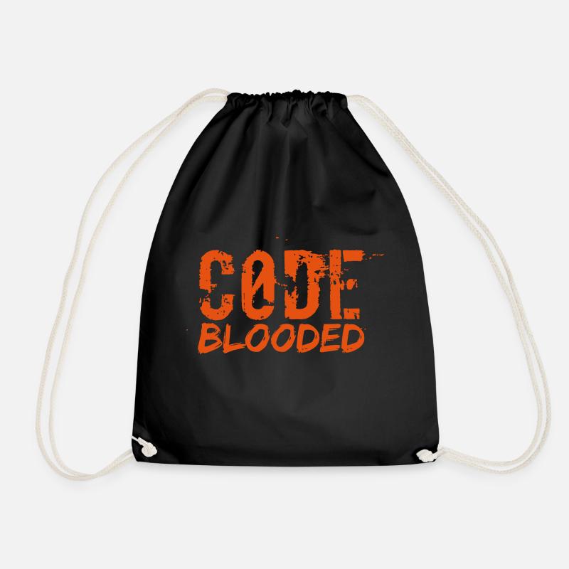 it shirt code blooded - Drawstring Bag - black