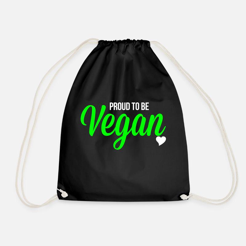 Vegan - Turnbeutel - Schwarz