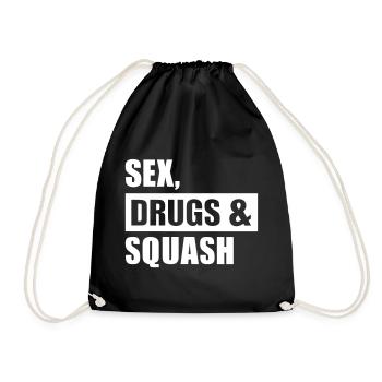 Squash - Turnbeutel - Schwarz - Vorne