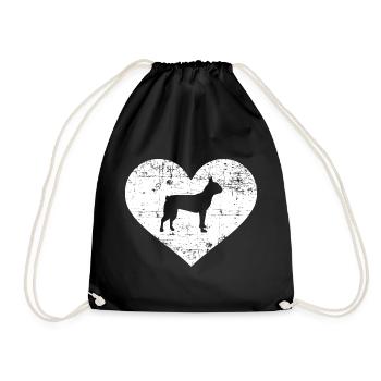 Boston Terrier - Turnbeutel - Schwarz - Vorne