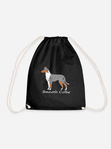 Smooth Collie blue-merle - Drawstring Bag - black