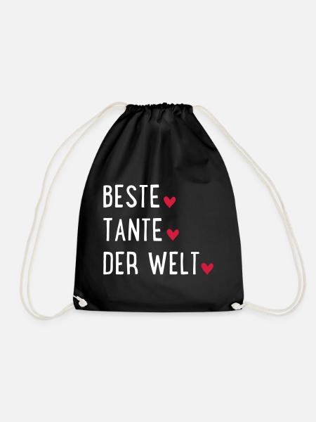 Beste Tante der Welt - Turnbeutel - Schwarz