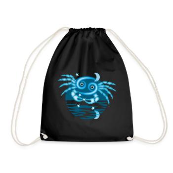 Cancer zodiac Crab Symbol - Drawstring Bag - black - Front