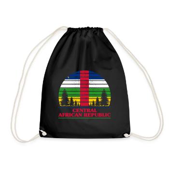 Central African Republic - Drawstring Bag - black - Front