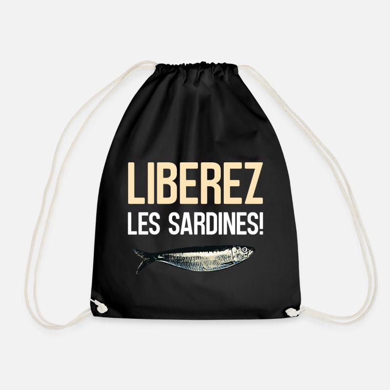 Liberez les sardines - Sac de sport léger - noir
