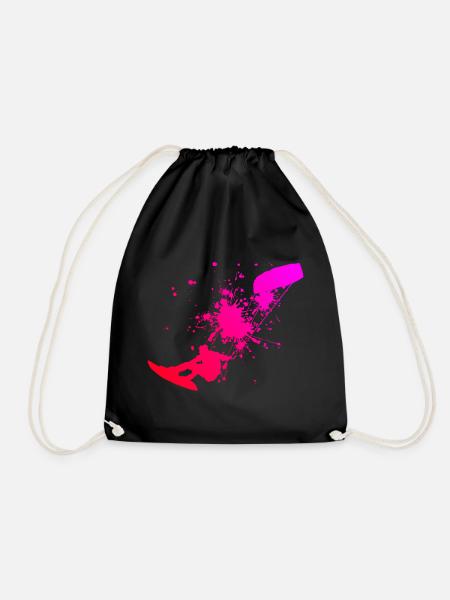 Damen Kitesurfen Herren Kitesurf Kite Kitesurfer - Turnbeutel - Schwarz