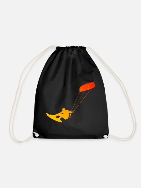 Damen Kitesurfen Kitesurf Kiten Herren Kitesurfer - Turnbeutel - Schwarz