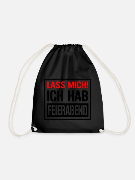 Lass Mich Ich hab Feierabend | Farben änderbar - Turnbeutel - Schwarz