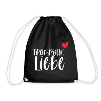 Trampolin Liebe Springen Hobby Geschenk - Turnbeutel - Schwarz - Vorne