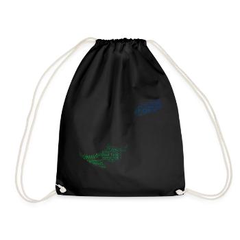Kitesurfing Kite Kite Kitesurfing Men - Drawstring Bag - black - Front