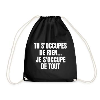 expression, langue française - Sac de sport léger - noir - Devant