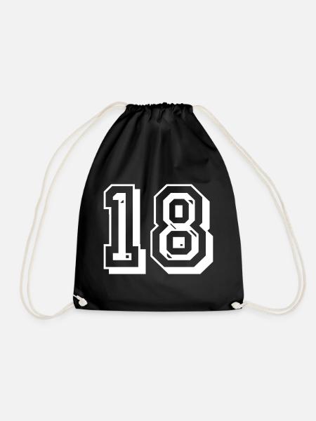 18.Geburtstag volljährig Geschenkidee - Turnbeutel - Schwarz