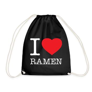 I LOVE RAMEN - Drawstring Bag - black - Front