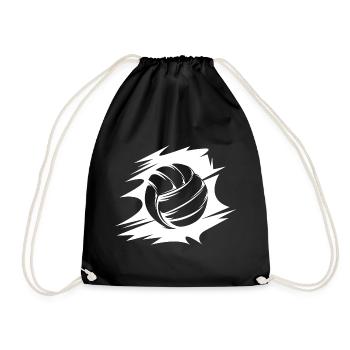 icône d’illustration de ballon de volley-ball abstrait - Sac de sport léger - noir - Devant