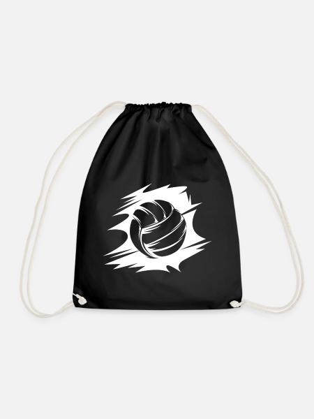 icône d’illustration de ballon de volley-ball abstrait - Sac de sport léger - noir
