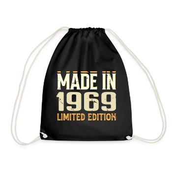 Awesome 1969 Anniversary Gift Since 1969 Retro - Drawstring Bag - black - Front