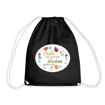 Dire adieu à la garderie - Merci - Fleurs colorées - Sac de sport léger - noir - Devant