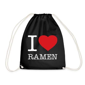 I LOVE RAMEN - Drawstring Bag - black - Front