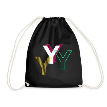 Y Letter - Drawstring Bag - black - Front