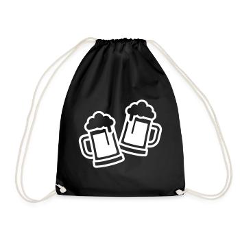 Beer Glass Symbol Beer - Drawstring Bag - black - Front