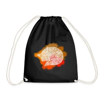 Renard Zentangle - Sac de sport léger - noir - Devant
