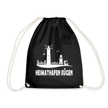 Leuchtturm Rügen Heimathafen - Turnbeutel - Schwarz - Vorne