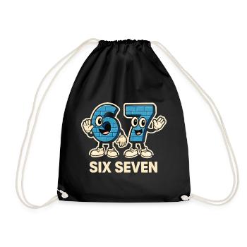 Six Sept Memes Drôle 6 7 Idée Cadeau - Sac de sport léger - noir - Devant