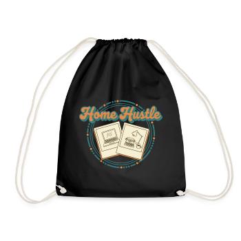 Accueil Hustle Rétro - Sac de sport léger - noir - Devant