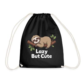 Paresseux mais mignon – Paresseux de Kawaii - Sac de sport léger - noir - Devant