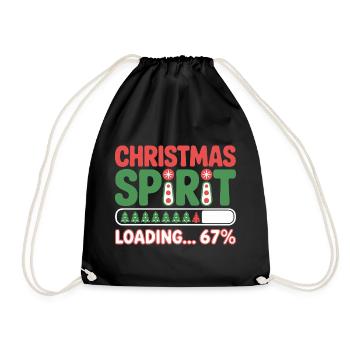Christmas Spirit Loading 67% – Festive Humor - Sac de sport léger - noir - Devant