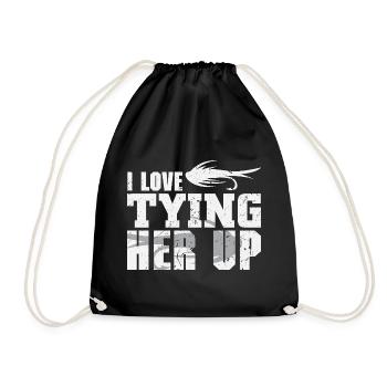 Angler Gift Funny Fishing Fisherman Fishing - Drawstring Bag - black - Front