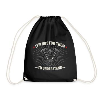 Why we ride motorcycles, - Drawstring Bag - black - Front